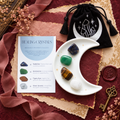 Success Healing Crystal Set with Moon Trinket Dish