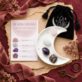 Love Healing Crystal Set with Moon Trinket Dish