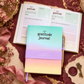 Multicoloured Gratitude Journal with Amethyst Pen
