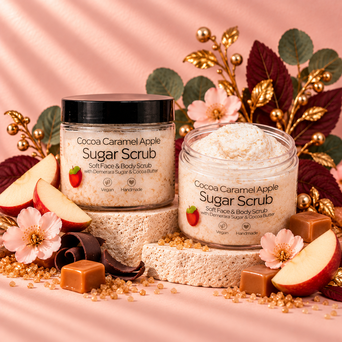 Cocoa Caramel Apple Demerara & Golden Castor Sugar Scrub