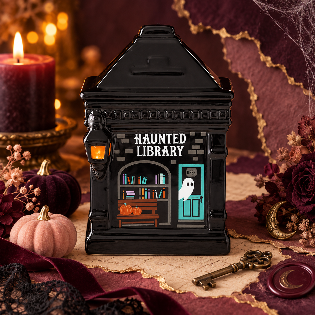 Haunted Library Oil Burner